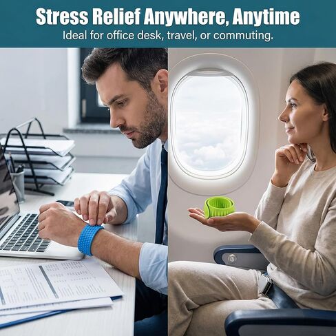 Textured Silicone Slap Bracelets 6 Pack, Sensory Fidget Toys for Kids & Adults with Anxiety Autism ADHD, Wearable Stress Relief for Classroom, Office Desk, Travel Calming Toys in Saudi Arabia