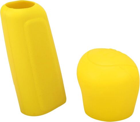 X AUTOHAUX غطاء فرامل اليد للسيارة، غطاء مقبض ناقل الحركة، مجموعة حماية ناقل الحركة من السيليكون العالمي باللون الأصفر in Kuwait