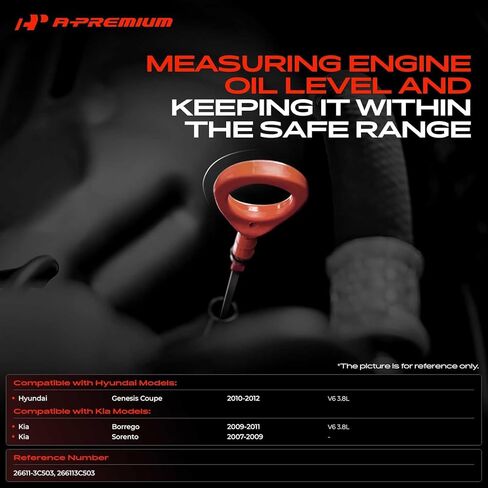 A-Premium 3.3L 3.8L Engine Oil Dipstick Compatible with Kia Sorento 2007-2009, Borrego 2009-2011 & Hyundai Genesis Coupe 2010-2012, Engine Oil Measuring Rod Dip Stick in Saudi Arabia