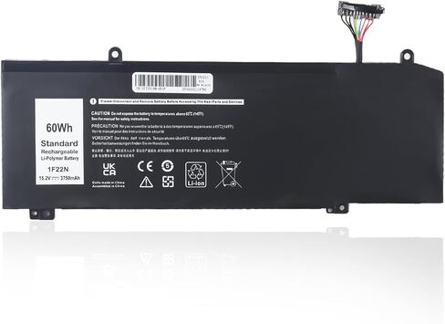بطارية 1F22N متوافقة مع Dell Alienware M15 M17 R1 G7 7590 7790 G5 5590-D2783W D2743B D2843W Series 0JJPFK 08622M XRGXX 06YV0V 15.2V 60Wh in Kuwait