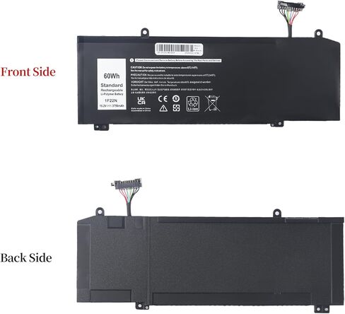 بطارية 1F22N متوافقة مع Dell Alienware M15 M17 R1 G7 7590 7790 G5 5590-D2783W D2743B D2843W Series 0JJPFK 08622M XRGXX 06YV0V 15.2V 60Wh in Kuwait