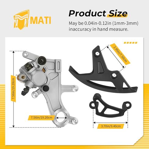M MATI Rear Brake Caliper & Disc Caliper Cover Guard for Honda CR125R CR250R 2002-2007 CRF250R CRF250X CRF250RX 2004-2024 CRF450R CRF450X CRF450L CRF450RX CRF450RL CRF450RWE 2002-2024 43330-KRN-A70ZB in Saudi Arabia