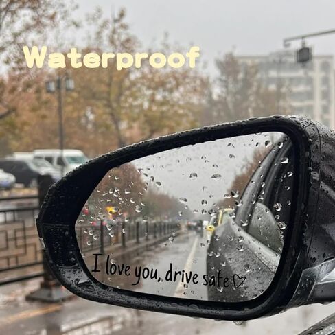 I Love You Drive Safe Mirror Decal for Car Rear View Mirror Stickers Accessories for Women Men Husband Birthday Gifts from Wife Anniversary Presents for Boyfriend Gifts from Girlfriend Romantic Gift in Saudi Arabia