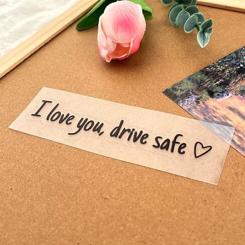 I Love You Drive Safe Mirror Decal for Car Rear View Mirror Stickers Accessories for Women Men Husband Birthday Gifts from Wife Anniversary Presents for Boyfriend Gifts from Girlfriend Romantic Gift in Saudi Arabia