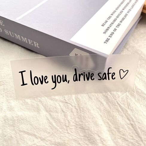 I Love You Drive Safe Mirror Decal for Car Rear View Mirror Stickers Accessories for Women Men Husband Birthday Gifts from Wife Anniversary Presents for Boyfriend Gifts from Girlfriend Romantic Gift in Saudi Arabia