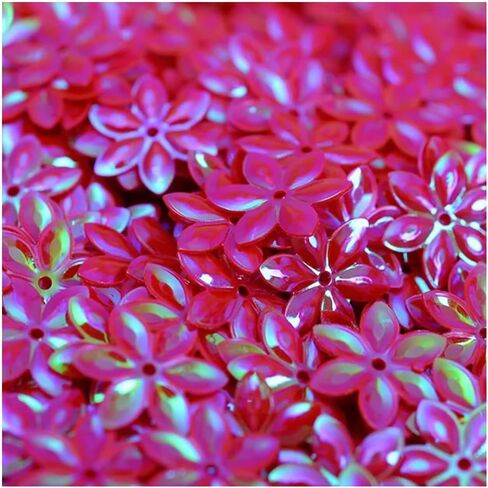 ECYC Ltd 10g 15mm 3D Flower Shape Sequins Loose Sequins Beads Sewing Sequins Glitter Sequin Confetti Sequins Paillettes for DIY Craft, Embroidery, Applique, Clothing, Jewelry Making, Party Decorations in Saudi Arabia