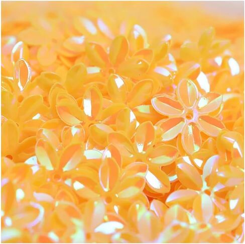 ECYC Ltd 10g 15mm 3D Flower Shape Sequins Loose Sequins Beads Sewing Sequins Glitter Sequin Confetti Sequins Paillettes for DIY Craft, Embroidery, Applique, Clothing, Jewelry Making, Party Decorations in Saudi Arabia