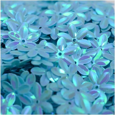 ECYC Ltd 10g 15mm 3D Flower Shape Sequins Loose Sequins Beads Sewing Sequins Glitter Sequin Confetti Sequins Paillettes for DIY Craft, Embroidery, Applique, Clothing, Jewelry Making, Party Decorations in Saudi Arabia