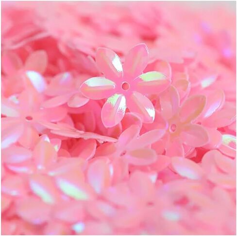 ECYC Ltd 10g 15mm 3D Flower Shape Sequins Loose Sequins Beads Sewing Sequins Glitter Sequin Confetti Sequins Paillettes for DIY Craft, Embroidery, Applique, Clothing, Jewelry Making, Party Decorations in Saudi Arabia