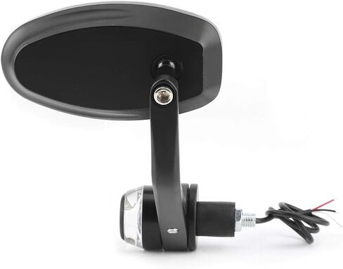 2Pcs 7/8in Motorcycle Rearview Mirror,Aluminum Handlebar End Rearview Mirrors with Turn Light Universal Motorcycle Parts in Saudi Arabia