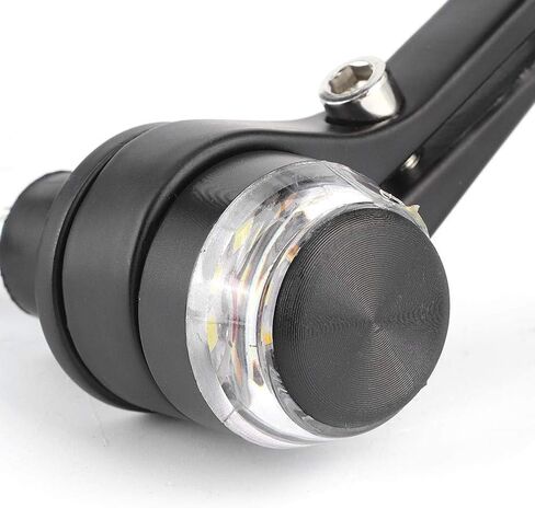2Pcs 7/8in Motorcycle Rearview Mirror,Aluminum Handlebar End Rearview Mirrors with Turn Light Universal Motorcycle Parts in Saudi Arabia