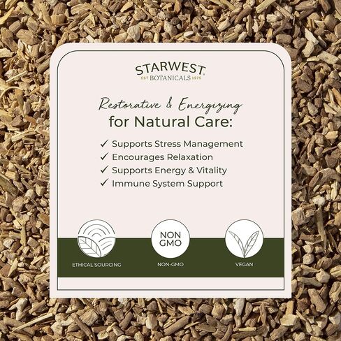 Starwest Botanicals Organic Ashwagandha Root Cut and Sifted, 1 Pound in Saudi Arabia