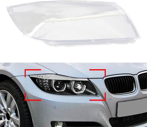 Chcury1 غطاء عدسة المصباح الأمامي رئيس عاكس الضوء استبدال قذيفة لسيارات BMW 3 Series E90 سيدان E91 عربة 2005-2008 ، الجانب الأيمن in Saudi Arabia