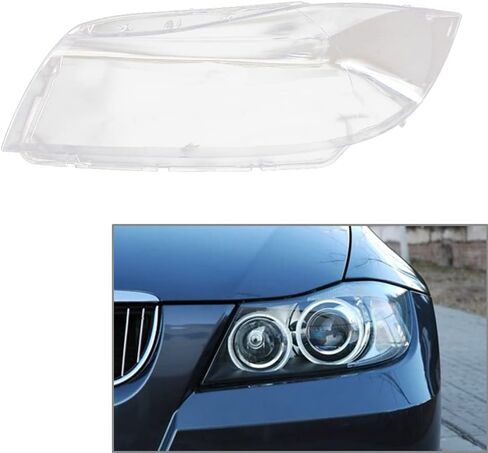 Cndoci37 غطاء عدسة المصباح الأمامي شل الجبهة زينون عاكس الضوء استبدال لسيارات BMW 3 Series E90 سيدان E91 بجولة 2005-2011 ، الجانب الأيسر in Saudi Arabia