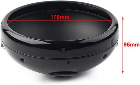 Chcury1 دراجة نارية 7 بوصات أمامية LED للتركيب على المصابيح الأمامية غطاء مصباح لنماذج Harley، أسود in Saudi Arabia