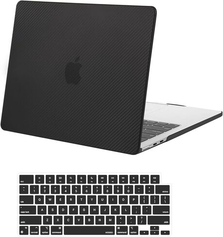 حافظة MOSISO متوافقة مع جهاز MacBook Air 13 بوصة 2025 2024 2023 2022 M4 A3240 M3 A3113 M2 A2681، هيكل صلب واقٍ من ألياف الكربون وغطاء لوحة مفاتيح لجهاز MacBook Air 13.6 بوصة، أسود in Saudi Arabia