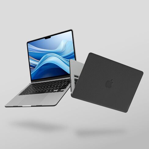 حافظة MOSISO متوافقة مع جهاز MacBook Air 13 بوصة 2025 2024 2023 2022 M4 A3240 M3 A3113 M2 A2681، هيكل صلب واقٍ من ألياف الكربون وغطاء لوحة مفاتيح لجهاز MacBook Air 13.6 بوصة، أسود in Saudi Arabia