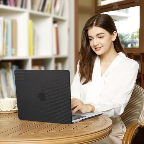 حافظة MOSISO متوافقة مع جهاز MacBook Air 13 بوصة 2025 2024 2023 2022 M4 A3240 M3 A3113 M2 A2681، هيكل صلب واقٍ من ألياف الكربون وغطاء لوحة مفاتيح لجهاز MacBook Air 13.6 بوصة، أسود in Saudi Arabia