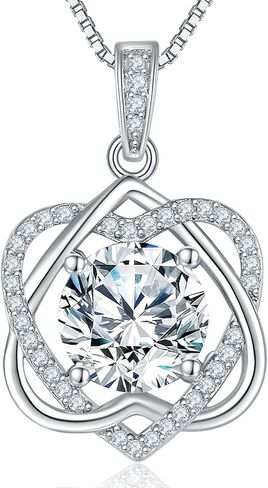 InfinityLove Moissanite Heart Pendant Necklaces for Women, 3-5 Carat Moissanite Necklace, Anniversary Birthday Christmas Valentine Engagements Mothers Day Jewelry for Wife Her Girlfriend Mom Daughter in Kuwait
