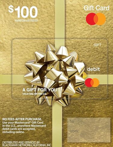 بطاقة هدايا Mastercard بقيمة 100 دولار (بالإضافة إلى رسوم شراء بقيمة 5.95 دولار) in Saudi Arabia