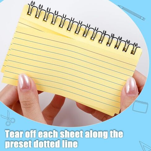500 Pcs Spiral Index Cards, 3x5 Inch Flash Cards with Ring, Colored Ruled Note Card with Waterproof Covers, Spiral Bound Flashcards for Studying Office, to Do List (5 Colors) in Saudi Arabia