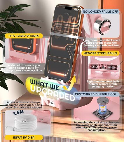 Orzero Steps Counter Compatible for Po-ke-mon Go Walker Phone Swing Accessories Cellphone Pedometer (USB Cable) (Easy Installation) (Mute Version) Egg hatcher Rocker Quick Steps Earning Device - Black in Saudi Arabia