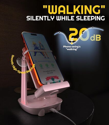 Orzero Steps Counter Compatible for Po-ke-mon Go Walker Phone Swing Accessories Cellphone Pedometer (USB Cable) (Easy Installation) (Mute Version) Egg hatcher Rocker Quick Steps Earning Device - Black in Saudi Arabia