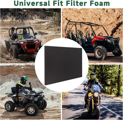 Foam Air Filter Material Sheet 15" X 18" X 5/8", 65-PPI Air Filter Foam, Reusable Filter Material for Most Motorcycle ATV Scooters, Dirt Bike, SXS, UTV Black (Black) in Saudi Arabia