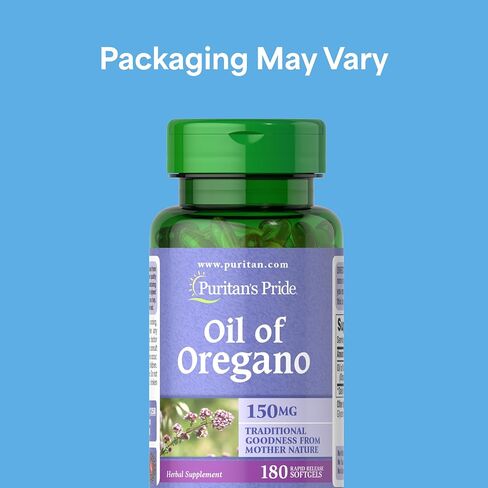 Puritan's Pride Oil of Oregano Extract, Contains Antioxidant Properties*, 150mg Equivalent, 180 Rapid Release Softgels in Saudi Arabia