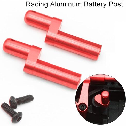 TT02 Aluminum Battery Post, 2Pcs Battery Holder Upgrade Replacement Parts Durable Battery Post for Tamiya TT02 1/10 on Road RC Car Battery Mount Upgrade Kit, TT02B Quick Release Battery Holder Blue in Kuwait