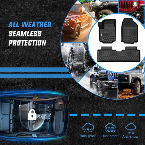سجادات أرضية Nilight TPE لسيارة Chevy Trailblazer (FWD فقط) 2021 2022 2023 2024، بطانات أرضية شديدة التحمل تناسب جميع الأحوال الجوية in Saudi Arabia