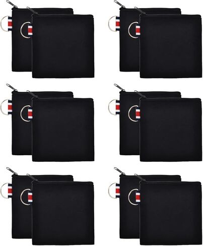 محفظة أسباير للعملات المعدنية مكونة من 12 قطعة، أكياس صغيرة مربعة بسحاب يمكنك صنعها بنفسك، مقاس 4-1/4 × 4-1/4 بوصة (ألوان مختلطة) in Kuwait