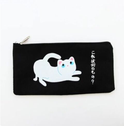 Large Capacity Oxford Cloth Pen Bag Canvas Pencil Case Cute Cartoon Cat Pencil Bag Pen Pencil Eraser Storage Bag in Saudi Arabia
