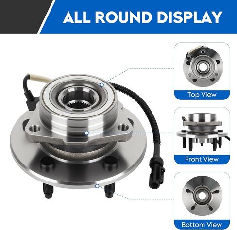 515029 4WD ONLY Front Wheel Bearing & Hub Assembly for 2000-2004 Ford F150 4x4 4WD, for 2004 F-150 Heritage 4WD, 5 Lugs w/ABS Hubs Assemblies 2001 2002 in Saudi Arabia