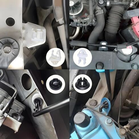 9 Pieces Support Hood Prop Rod Holder Clip & Grommet for Honda 91503-SS0-003 Accord 2.4L 2.0L Fit Odyssey Prelude S2000 91604-SD2-013 for Acura RDX TSX Body Retainer Holds 7mm 7.5mm 8mm Rod in Saudi Arabia