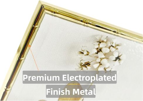 إطاران ذهبيان عائمان مقاس 8 × 10 لأحجام الصور (7 × 9، 6 × 8، 5 × 7)، إطارات صور عائمة 8 × 10 معدنية وزجاج، إطارات ذهبية لعلامات الزفاف/العائلة، إطار ذهبي رفيع يطفو واقفًا، مجموعة من 2 in Saudi Arabia