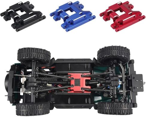 RC Skid Plate CNC Aliuminum Transmission Mount for TRX4M 1/18 RC Crawler Car Upgrade Parts,18g (Blue) in Saudi Arabia