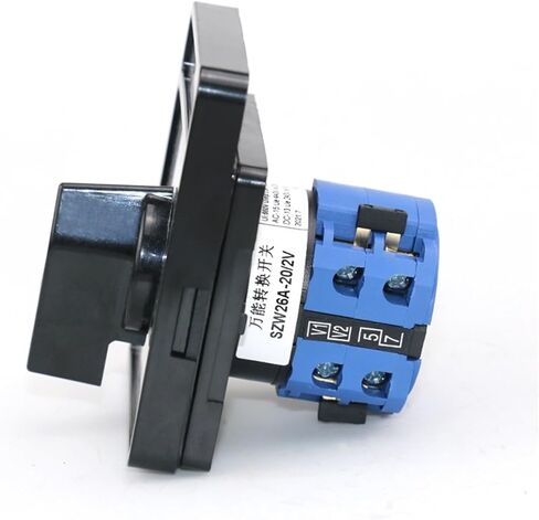 SZW26/LW26-20/2V 20A 660V 8 Terminals 2 Pole Voltmeter Manual Universal Rotary 4-Position Voltage Cam Switch 64X78mm Panel in Saudi Arabia
