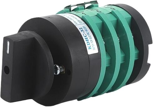 1PCS KDHC-32/3X3-3 32A 3 Poles 12 Terminals Rotary Changeover Cam Switch 1-0-2 3Way Adjustable(32A Without Panel) in Saudi Arabia