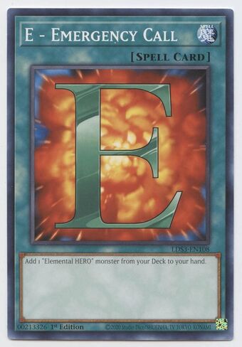 Yu-Gi-Oh! E - Emergency Call - LDS3-EN108 - Common - 1st Edition in Saudi Arabia