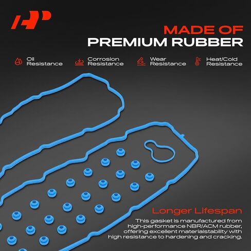 مجموعة حشية غطاء صمام المحرك A-Premium متوافقة مع سلسلة جيب WJ جراند شيروكي 1999-2003 ودودج رام 1500 2002-2003، دورانجو 2000-2003، داكوتا 2000-2003، 4.7 لتر in Saudi Arabia