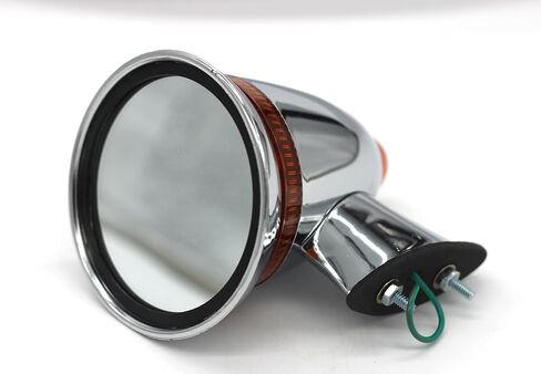 GT Style Chrome Bullet Sport Mirrors with LED – Universal Fit (Set of 2) – 5.5" Long, 4.4" Mirror Diameter in Saudi Arabia