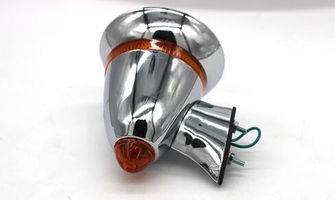 GT Style Chrome Bullet Sport Mirrors with LED – Universal Fit (Set of 2) – 5.5" Long, 4.4" Mirror Diameter in Saudi Arabia