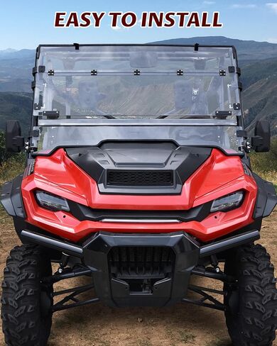 مرايا الرؤية الخلفية الجانبية القابلة للتعديل من SAUTVS متوافقة مع Honda Pioneer 1000-3 1000-5 1000-6 2016-2025، مرآة جانبية خارجية أوسع عالية الوضوح قابلة للطي مع ملحقات دعامة، قطعتان in Saudi Arabia