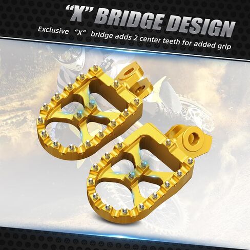 NICECNC Dirt Bike Billet Wide Foot Pegs Compatible with Suzuki RMZ250 2010-2018 RMZ450 2008-2018 RMX450Z 2010-2017,Aluminum CNC-machined in Saudi Arabia