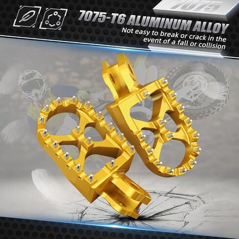 NICECNC Dirt Bike Billet Wide Foot Pegs Compatible with Suzuki RMZ250 2010-2018 RMZ450 2008-2018 RMX450Z 2010-2017,Aluminum CNC-machined in Saudi Arabia