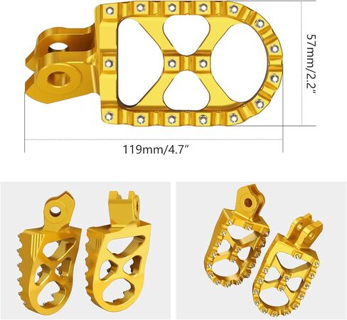NICECNC Dirt Bike Billet Wide Foot Pegs Compatible with Suzuki RMZ250 2010-2018 RMZ450 2008-2018 RMX450Z 2010-2017,Aluminum CNC-machined in Saudi Arabia