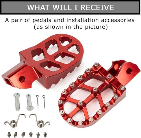 PSLER Dirt Bike Foot Pegs,Motorcycle Footpegs CNC Foot Pedals Rests for CRF150F CRF 150 F CRF230F 2003-2020(Red) in Saudi Arabia