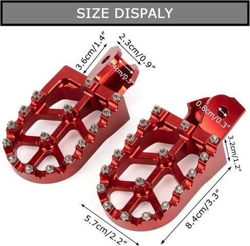 PSLER Dirt Bike Foot Pegs,Motorcycle Footpegs CNC Foot Pedals Rests for CRF150F CRF 150 F CRF230F 2003-2020(Red) in Saudi Arabia