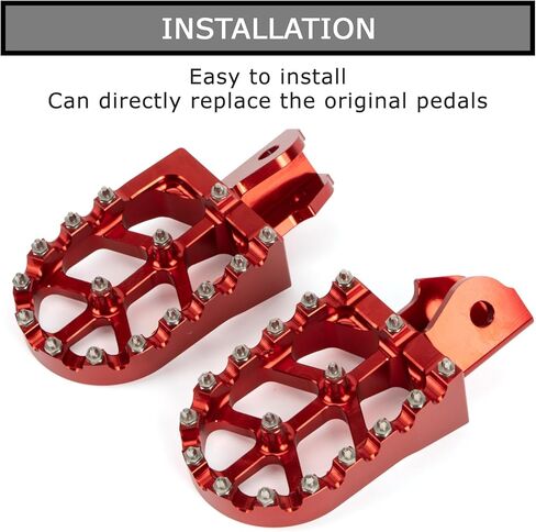 PSLER Dirt Bike Foot Pegs,Motorcycle Footpegs CNC Foot Pedals Rests for CRF150F CRF 150 F CRF230F 2003-2020(Red) in Saudi Arabia